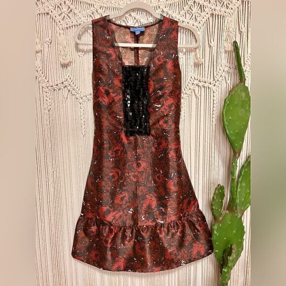 NWOT Vera Wang Floral Sequin Midi Dress Size XS - Picture 3 of 10